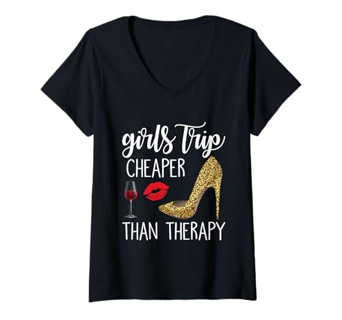 Women's Girls Weekend 2026 Women Girls Trip Travel 2026 V-Neck T-Shirt