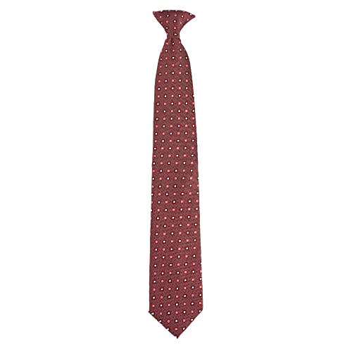 Jacob Alexander Heren Pre-Gebonden Diamant Patroon Clip-On Neck Tie - Rood, Rood, One Size - Afbeelding 3