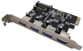 Tenext PCI Express 4-Port SuperSpeed USB 3.0 Controller Adapter Card with SATA Power (Fulfilled by Amazon) NEC Renesas µPD720201 chipset