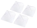 Bekith 16 Inch Large Pop-Up Mesh Screen Food Cover Tents - Keeps Out Flies, Bugs, Mosquitos, Reusable - Set of 4