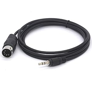 Tomost MIDI-kabel, 3,5 mm 1/8 “TRS Stereo Mannelijke Jack naar 5 Pin Din Plug Converter Cord Audio Kabel