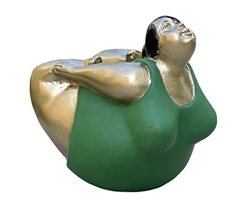 Figura Yoga Fat Lady en Resina Decorativa