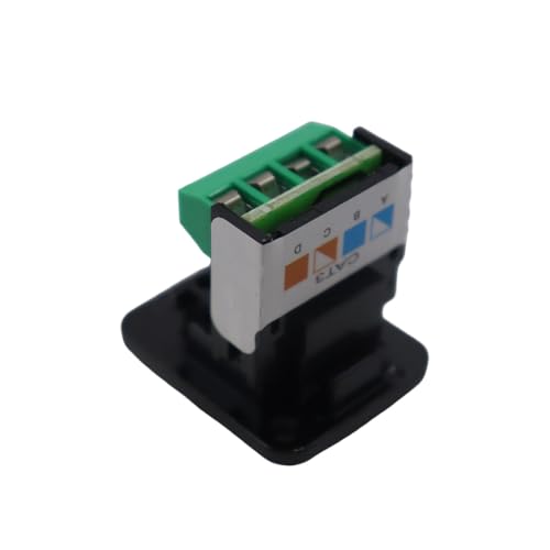 Voyoo 2er-Pack RJ11 CAT3 Female Panel Mount Adapter, D-Typ RJ11 6P4C auf 4-Pin Screw Terminal Adapter für Telefon