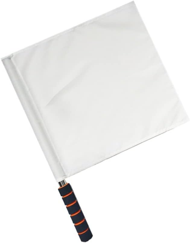 Sewroro 4pcs Sports Linesman Flags Referee Flag Flag Track and Field Events Flags with Stainless Steel Pole Stick (White) - Image 7