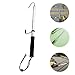 MUSISALY Stainless Steel Telescopic Fishing Gaff Heavy Duty Retractable Pole with Hook Medium Size Extendable 40-89cm for Saltwater Spearfishing and Sea Fishing Gear