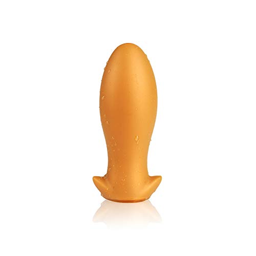 Roluck Analplug mit Stoss Analdilos Herren Superweiches Analplug Flüssiger Silikon Buttplug, Supersoft Eierförmiger Analdildo für Anus Dilatator, Sexspielzeug Für Frauen Männer (M)