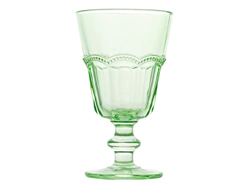 4 calici in vetro flamingo verde cl18 349