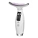 Face Neck Lifting Beauty Anti Wrinkle Device LED Photon Therapy Skin Tightening LED Light Therapy Facial Massager, 7 Colors, 7 Modes, Face and Neck Anti-Aging Device with 3 Intensity Levels, White