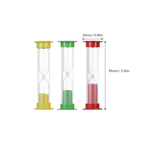 Decdeal 6 peças de temporizador de ampulheta colorido para jogos de escritório na cozinha 30 segundo