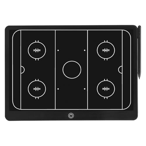 16 LCD Ice Hockey Tactics Board Portable Hockey Tactical Board for Coaching Training & Competition Command Erasable Pro Strategy Gift
