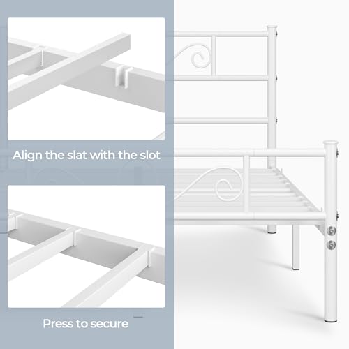 Variante de Yaheetech estructura de cama Blanco