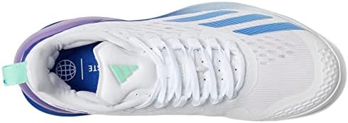 adidas Women's Adizero Cybersonic Sneaker, White/Blue Fusion/Pulse Mint, 9.5 | Image 1