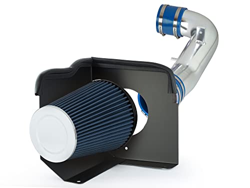 Cold Air Intake System with Heat Shield Kit + Filter Combo BLUE Compatible For 07-08 Cadillac Escalade 5.3L/6.0L
