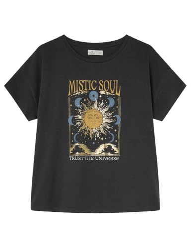 Springfield Camiseta de Manga Corta con Estampado Mystic Soul Mistic, Carbón, M para Mujer