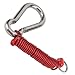 Zip Safety Rope Trailer Breakaway Cable Anti-Drop Car Retractable Spring Hook Strip Red Hardware.