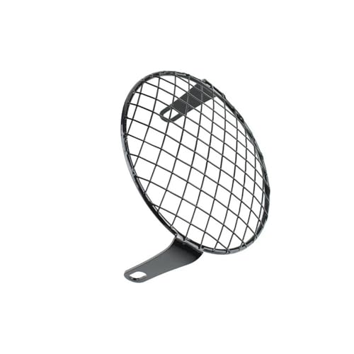 Grille de protection phare moto noire rétro 5.75 pouces pour custom