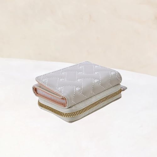Small Wallet Zipper Wallet Portable Embroidery Stylish Trifold Card Wallet4
