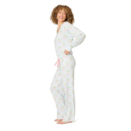 Image of PJ Salvage Women's [Amazon Exclusive] Cloud Jersey Open-bottom Pajama 2-piece Pj Set