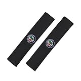 HSHYF 2 Pieces Car Seat Belt Cover for Alfa Romeo giulietta mito sportivo Giulia Stelvio Alfa 147 159, Soft Comfortable Shoulder Belt Pads,black, normal