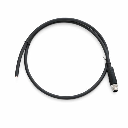 Cable M12 T-Code de 4 pines macho con aislamiento PUR de alta resistencia para automatizacion industrial