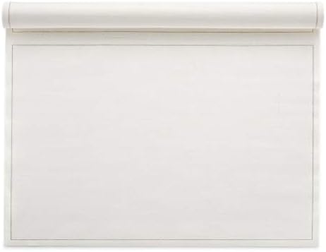MY DRAP Washable and Reuseable Cloth Placemat - 17.7 x 12.6 in (12 Per Roll, Linen Cream)