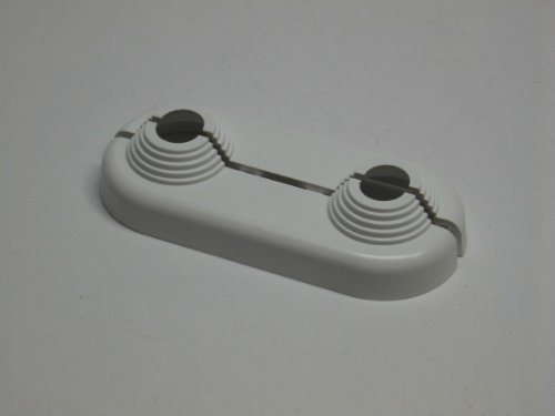 Preisvergleich Produktbild Simplex Doppelrosette aus Kunststoff flache Ausführung 10 - 22 mm (2er Set)