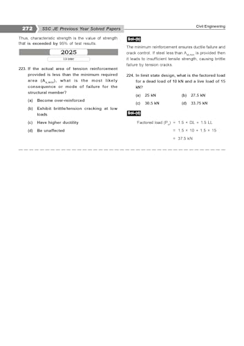 Image of SSC JE CIVIL ENGINEERING PREVIOUS YEARS TOPICWISE OBJECTIVE DETAILED SOLUTION WITH THEORY | 2026-2027 Edition | PYQs