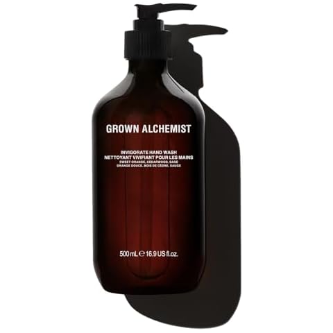 Grown Alchemist Invigorate Hand Wash. Sweet Orange, Cedarwood, Sage. Hydrates and Cleanses Skin, 10 Ounce (300mL) Cover