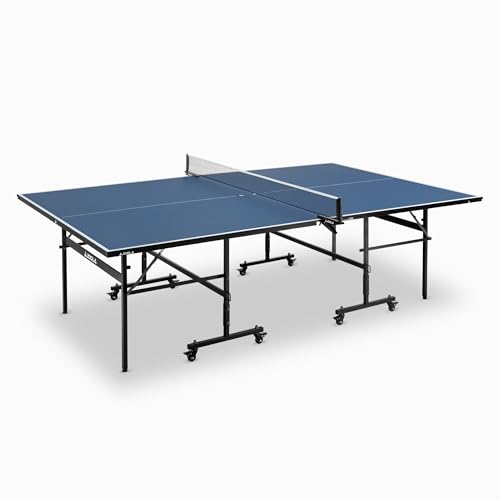JOOLA Mesa de Ping-Pong Inside 13, Unisex-Adult, Mesa de Ping-Pong de Interior, Base Plegable - Montaje rápido - Red incluida, Azul, 274 x 152,5 x 76 cm