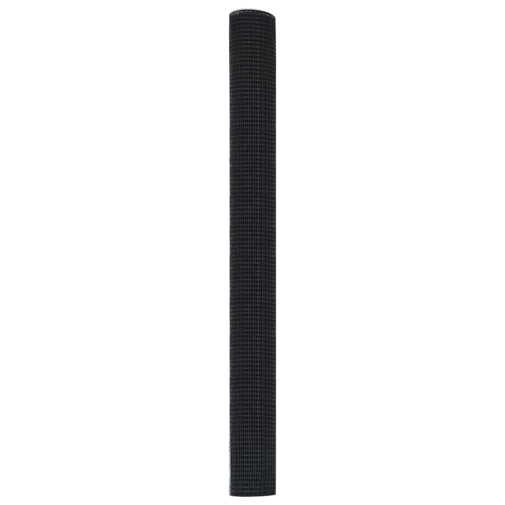 Valla de alambre soldado gris 1,5 x 50 m como malla de alambre para enrejado y protección de la privacidad, valla de alambre galvanizado para protección salvaje y pajareras, valla de malla de alambre