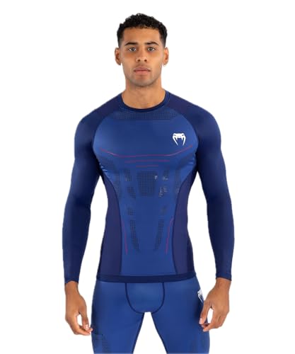 Venum Mens Technical 3.0 Rashguard T-Shirt, Night Blue, XXL EU