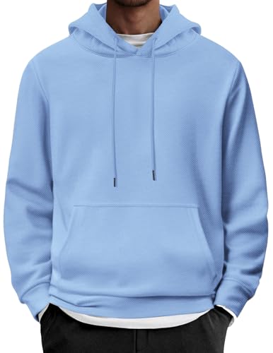 Image of COOFANDY Mens Hoodie Long Sleeve Casual Pullover Hooded Sweatshirt Fashion Drawstring Hoodies with Pocket
