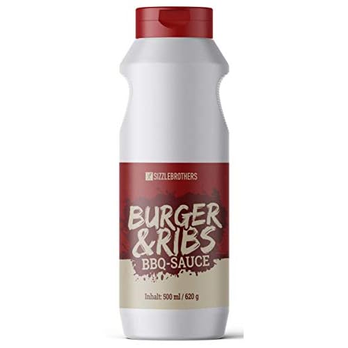 SizzleBrothers Original BBQ Sauce & Burger Sauce | satte 620g | Super leckere Sauce für Burger, Grillfleisch, Steaks, Pulled Pork, Hähnchen & Co. | Barbecue Burgersauce & Spareribs Glaze