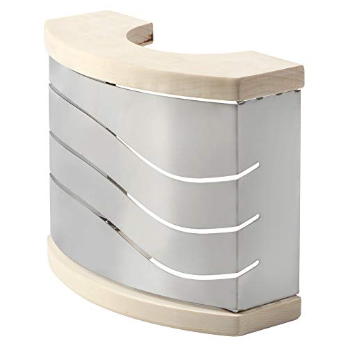 HOHXFYP Paralume per Lampada da Sauna, Paralume per Lampada da Sauna in Acciaio Inossidabile e Legno di Pioppo, Accessori per Sauna per Bagno Turco Copertura Paralumi per Luci da Sauna