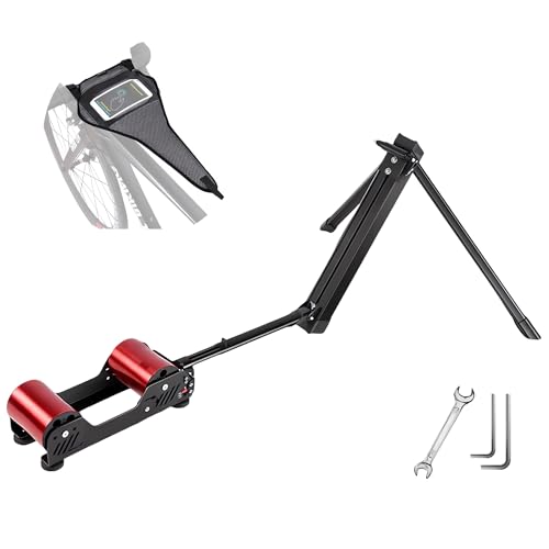 Soporte para Entrenador de Bicicleta - Rodillos Portátiles para Ejercicios en Interiores - Incluye Red a Prueba de Sudor