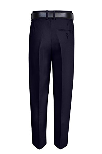 S.H. Churchill & Co. Boy's Comfort Waist Dress Pants and Belt - Navy, 52