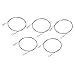 M METERXITY 1.5mmx100cm Lanyard Security Cable Ropes 10pcs, Apply to Outdoors (304 Stainless Steel, Silver)