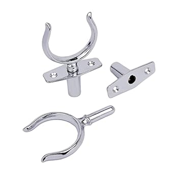 Scalmi Per Remi GATE14 Con Boccola Ottone Cromato - 2 Pezzi, Passaggio Remo 40mm - Foto 4