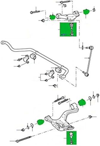 Juego de bujes y rótulas de brazo de control superior e inferior delantero LAND ROVER RANGE ROVER SPORT 2005-2009