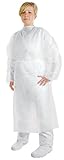 neoLab Vlies/Polypropylen Besucherkittel mit Armgummi, Weiß, 130cm Länge, 10 Stück