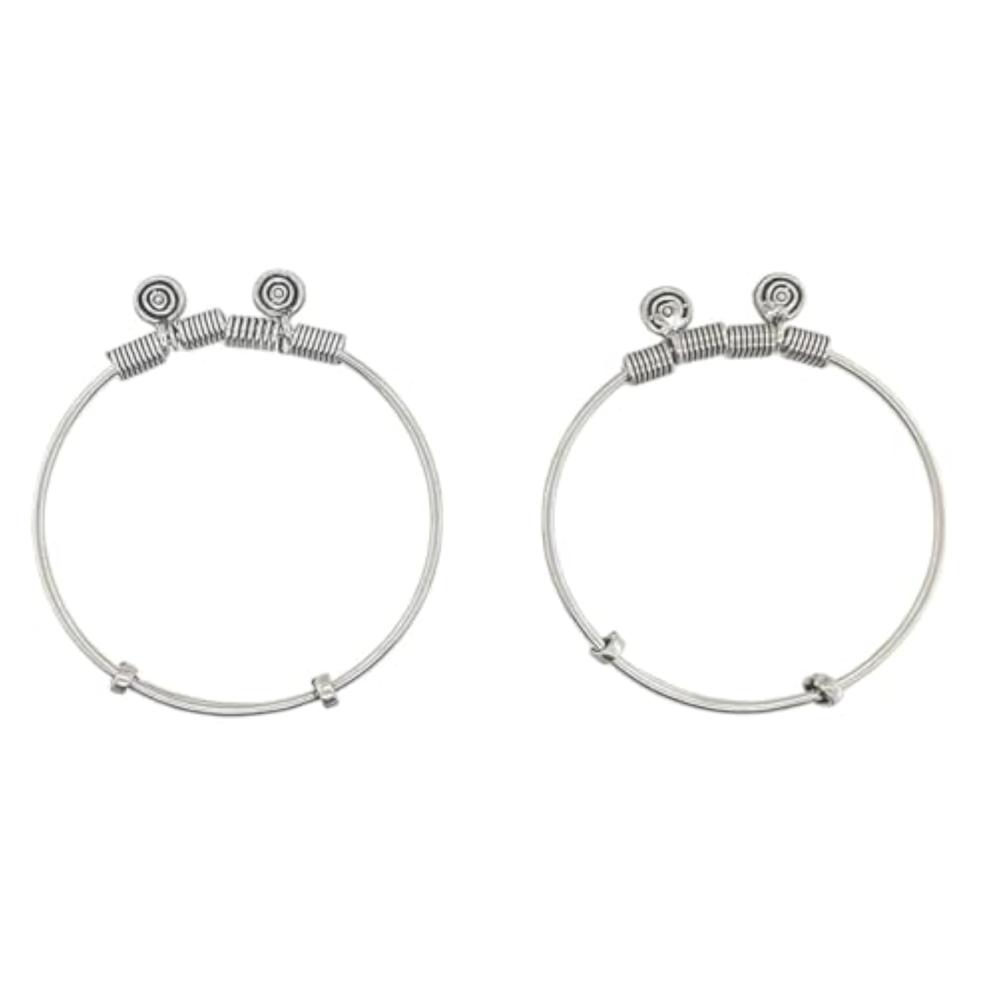 925 Silver Baby Kada with Hanging Charm for Babies