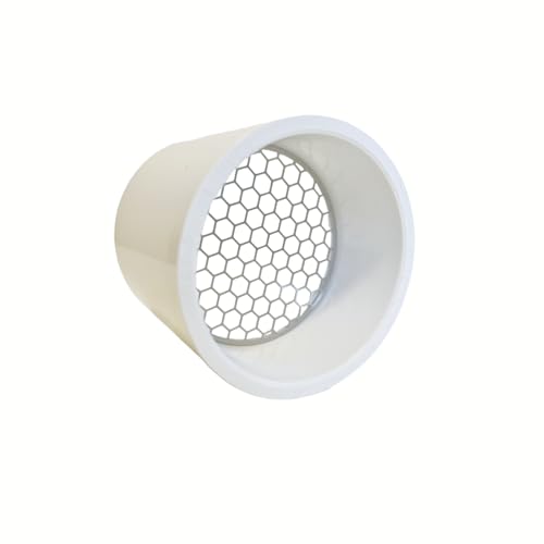 PVC Vent Cover with Stainless Steel Screen, Universal Vent Screen for Furnace, HVAC, Plumbing, Roof Exhaust, and Ventilation Systems (0 Degrees,Fits 2 inch PVC Pipe)