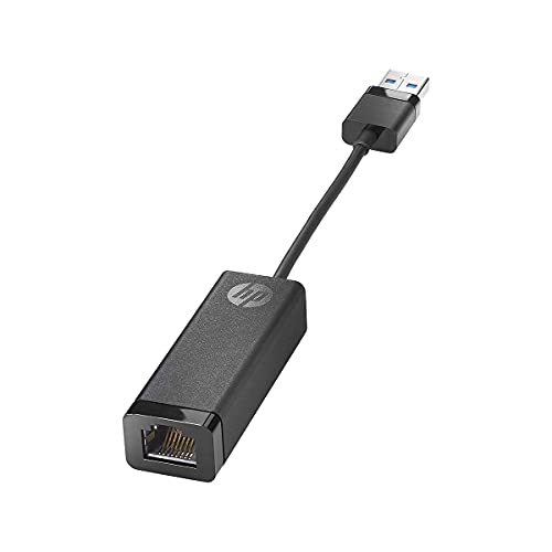 Hp usb 3.0 to gigabit lan rj-45 negro - adaptador para cable (usb 3.0, rj-45, macho/hembra, negro).