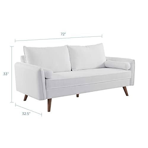 Modway Revive Contemporary Modern Fabric Upholstered Sofa In White #TOP2