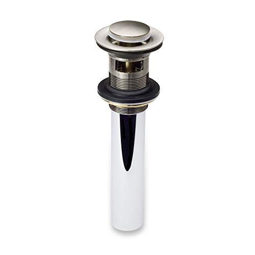 Decor Star PU-004-TB 1 1/2" Bathroom Faucet Vessel Vanity Sink Pop Up Drain Stopper With Overflow Brushed Nickel