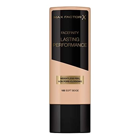Max Factor Lasting Performance Long-Lasting Liquid Foundation - 105 Soft Beige, 35 ml Cover