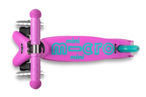 Image of Micro Kickboard | Mini LED Kids Scooter for Ages 2-5 | Children up to 110 lbs | 3 Wheel Lean-to-Steer Design | Adjustable T Bar | Smooth Ride, Motion Activated PU LED Wheels | Swiss Design