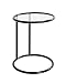 Produktbild HAKU Möbel Beistelltisch schwarz, Metall, Sicherheitsglas - Maße: H 55 cm x Ø 45 cm, Style: Modern