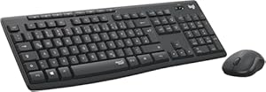 Logitech MK270 Combo Tastatur und kabellose Maus kabellosem Nano-Empfänger (QWERTZ- Deutsches Tastaturlayout) schwarz