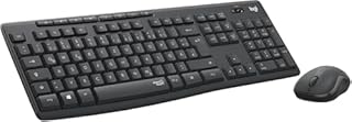 Logitech MK270 Combo Tastiera e Mouse Wireless per Windows, Layout Tedesco QWERTZ - Nero